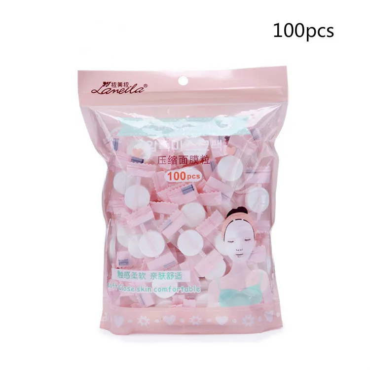 100cs/сумка компрессионная маска для лица Нетканая Тканевая бумажная ухода за