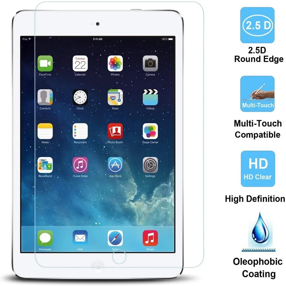 Защитная пленка для экрана 2.5D Arc edge 9H закаленное стекло iPad Air 1 2 2017 2018 9 7 10 Pro 11 5 без