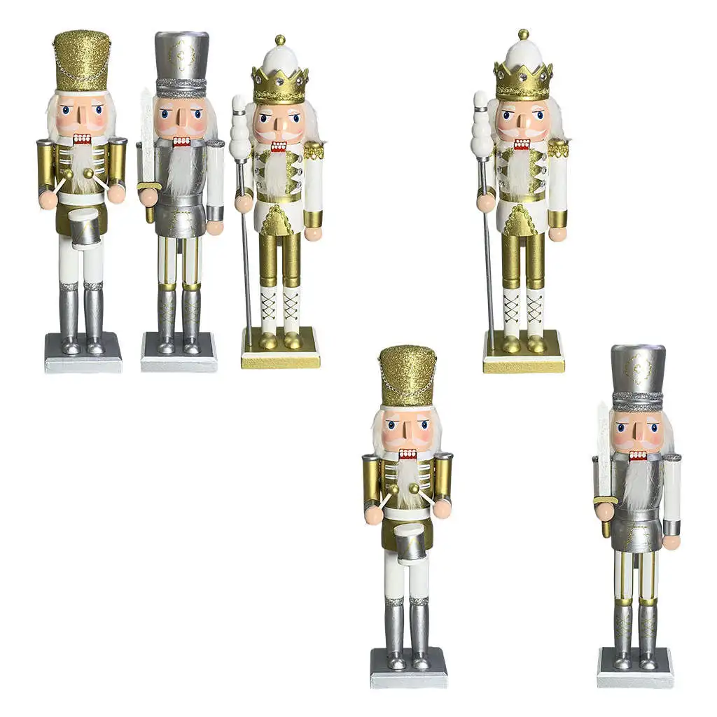

Nutcracker Puppet 38cm Decor Desktop Creations Ornaments Nutcracker Doll for Xmas Room