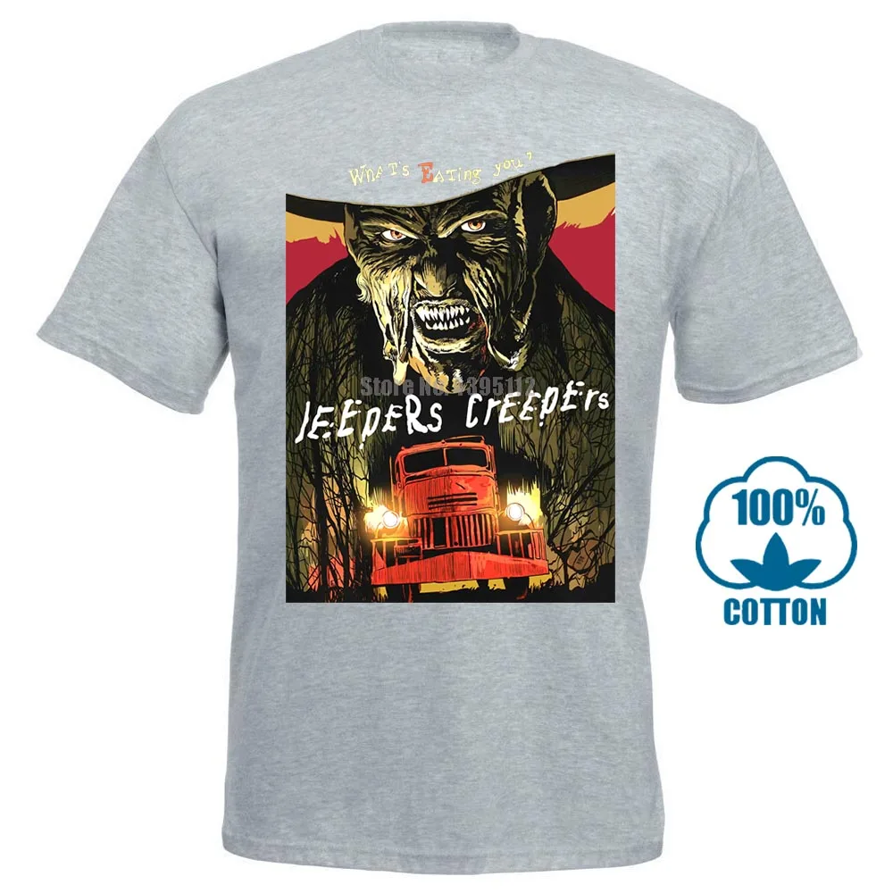 Серый Jeepers Криперс фильм футболка ужас культ - Цвет: Серый