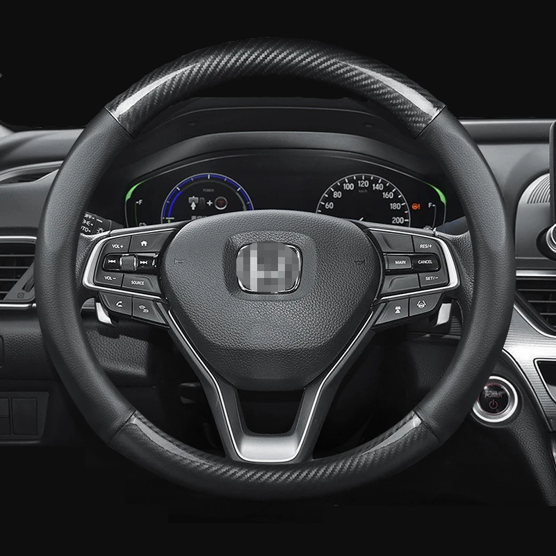 Чехол рулевого колеса автомобиля для Honda CRV Accord Civic XRV FIT ODYSSEY ridgeline crosstour Vezel City Vezel углеродное волокно спортивный