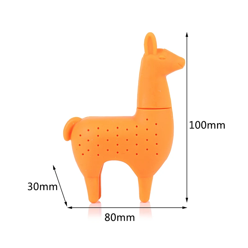 

Tea Infuser Food Silicone Grade Alpaca Shape Strainers Filter
