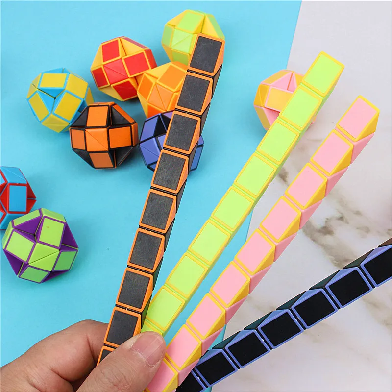 3D Magic Cube сегментов Скорость со змеиным рисунком наклейка-пазл Развивающие