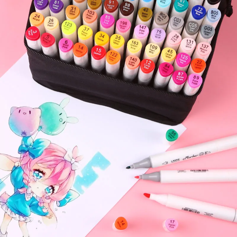 

CHENYU 30/40/60/80Colors Art Markers Set Double Tips Oily Alcohol Marker Brush Pen Sketching For Drawing Manga Art Supplies