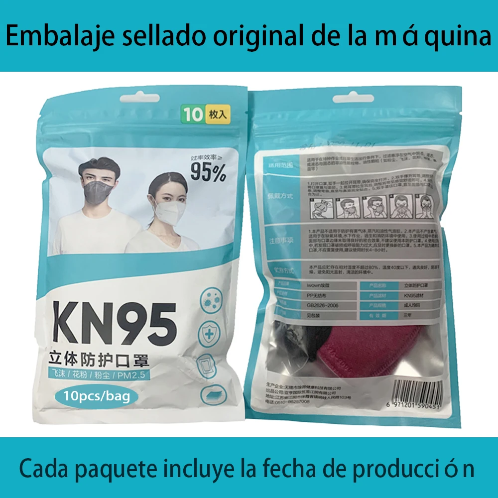 

50PCS mouth caps black with filter ffp2 kn95 fashion ffp2mask color 10pcs/unit 5 Layers ffp2reusable masks Adult mascarillas