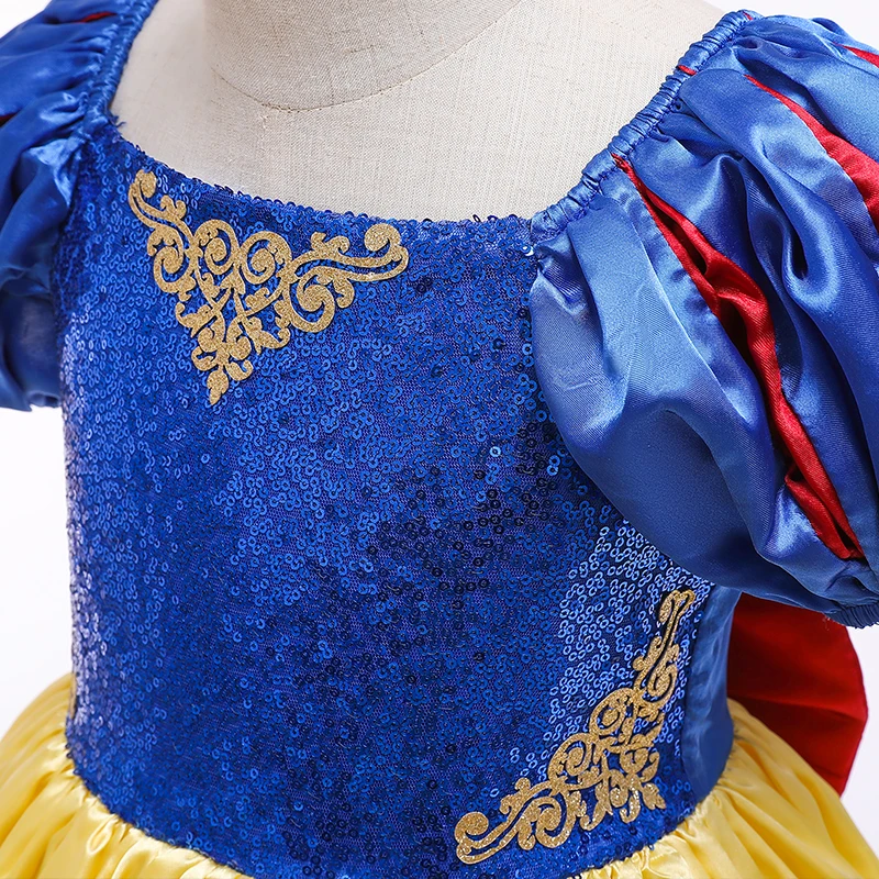 

Little Girl Snow Queen Costumes Princess Halloween Birthday Party Dress Up Carnival Cosplay Fancy Dress Fairy Tale Party Dresses