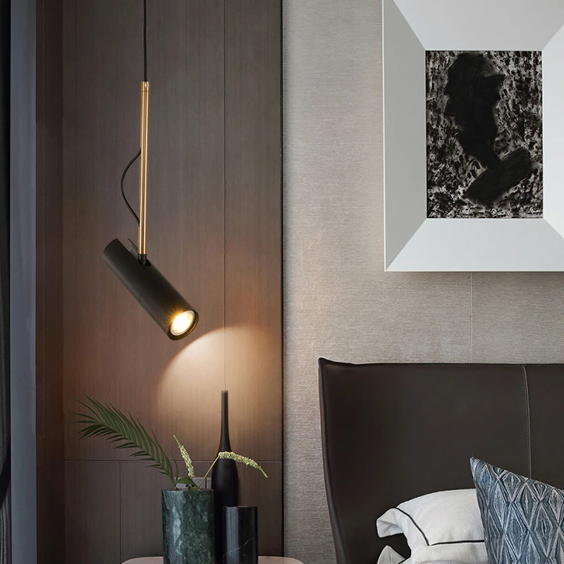 LukLoy Modern LED Pendant Light Bedside Hanging Lamp Spotlights Bedroom Rotatable Spot Suspension Lighting | Лампы и освещение