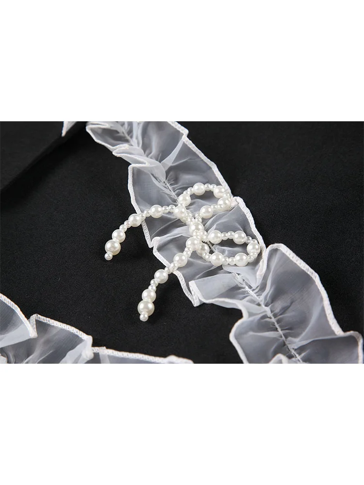 Женский шикарный кружевной блейзер в стиле пэчворк с бантом офисный женский