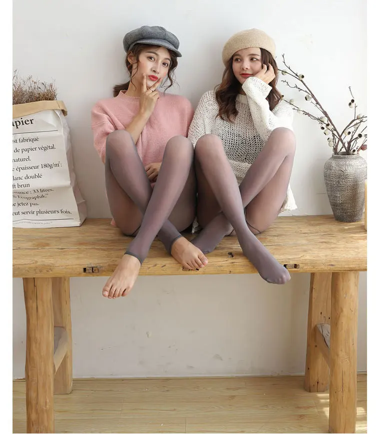Серые облегающие леггинсы Stewardess теплые однотонные брюки женские кашемировые