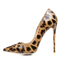summer europe and america style women sexy mature leopard pointed toe high heel lady party shoes stiletto heels asakuchi pumps