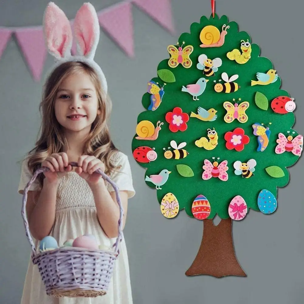 

Детская Войлочная игрушка, парк животных, мультяшное настенное украшение, подвеска в виде насекомых, игрушка, обучающее животное Y6G7