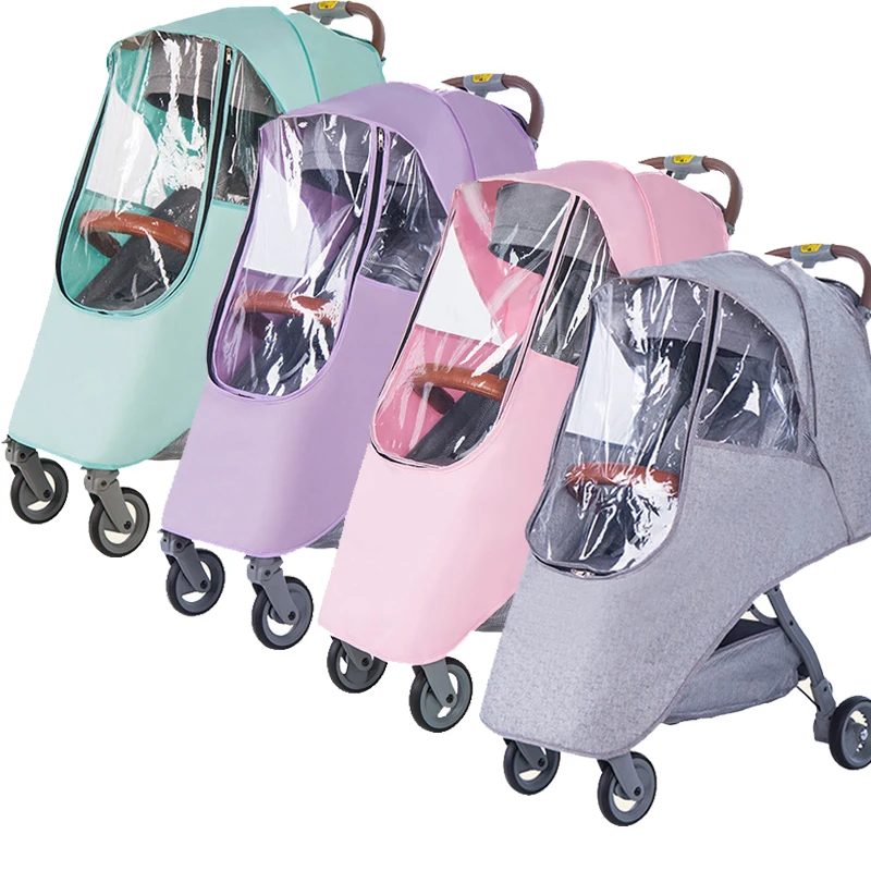 Аксессуары для коляски Универсальный дождевик прозрачный ветрозащитный