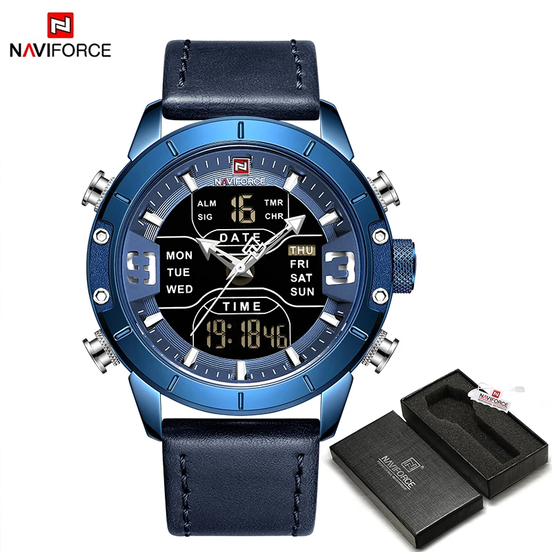 NAVIFORCE мужские роскошные брендовые золотые часы мужские спортивные повседневные кварцевые наручные мужские часы бизнес военные часы Relogio Masculino - Цвет: BEBEBE BOX