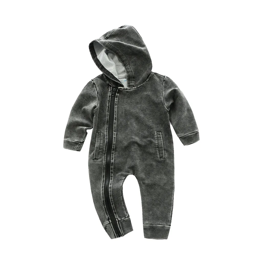 Одежда для маленьких мальчиков и девочек Соединенная одежда с капюшоном