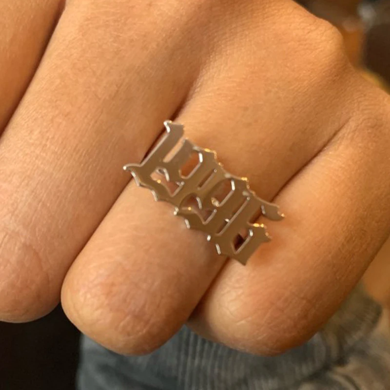 Кольца из нержавеющей стали для года рождения ювелирные изделия пар обручальные