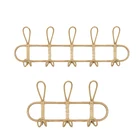 Настенные крючки из ротанга, вешалка для одежды для детей и взрослых, 2 упаковки