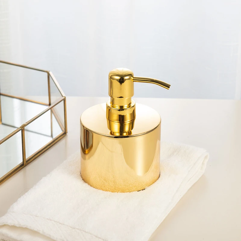 

Дозатор жидкого мыла для ванной комнаты, золотые бутылки из нержавеющей стали 304, контейнер для мыла для рук и кухни, фурнитура для ванной ко...