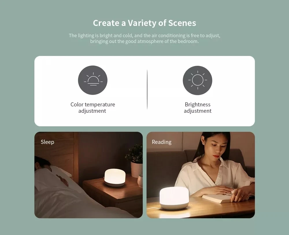 Xiaomi Mijia Yeelight цветной светодиодный прикроватный светильник Интеллектуальный Диммируемый ночной Светильник приложение управление Apple HomeKit телефон лампа для чтения