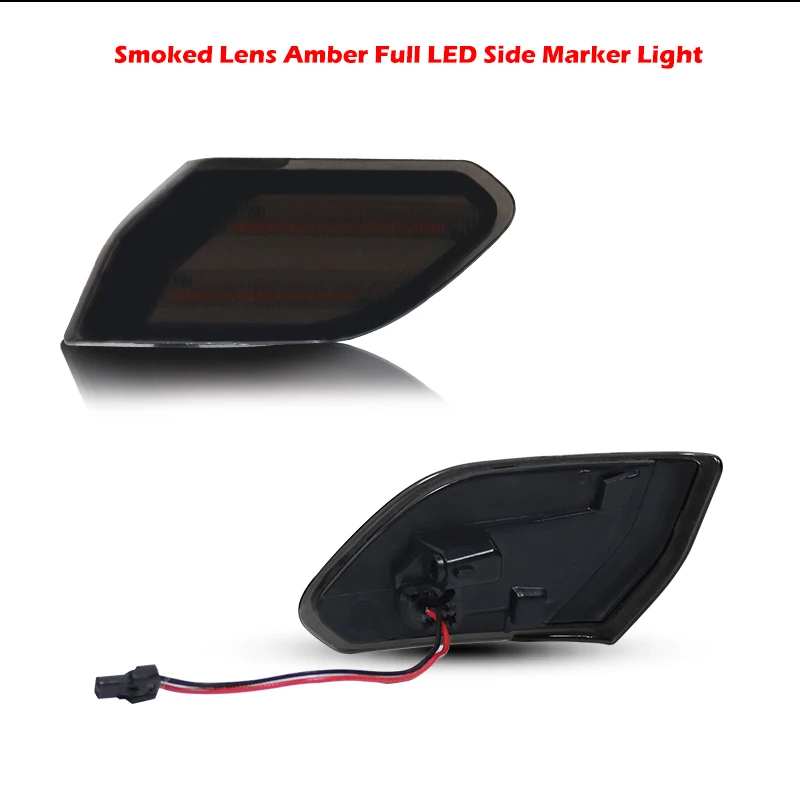 Smoked Lens Amber LED 12V Car Side Marker Lights For 2018-up Jeep Wrangler JL 2020-up Gladiator JT Turn Signal | Автомобили и