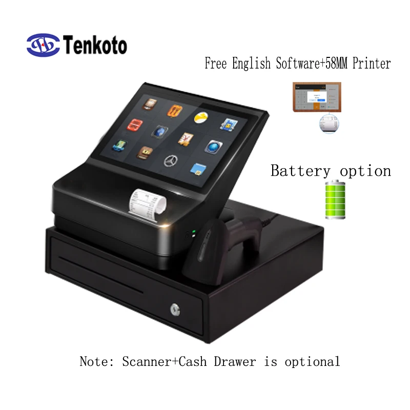 Настольный Android POS приложение умный сенсорный экран qr-код NFC оплата Android Pos система терминал с 58 мм Термопринтер