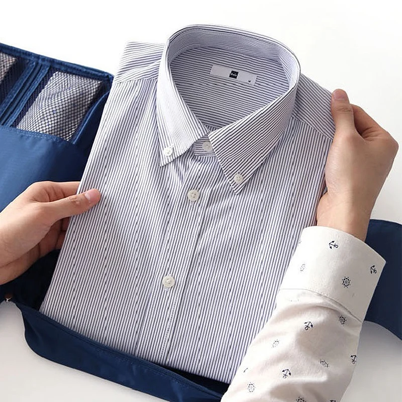 

Shirt Bag for Crease & Wrinkle-Free Traveling with Dress Shirts & Blouses Garment Bag & Packing Organizer for Carry-On Luggage A