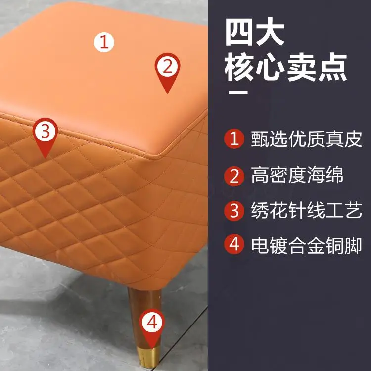 Светильник класса люкс домашний кожа пуф для ног журнальный столик гостиной стул