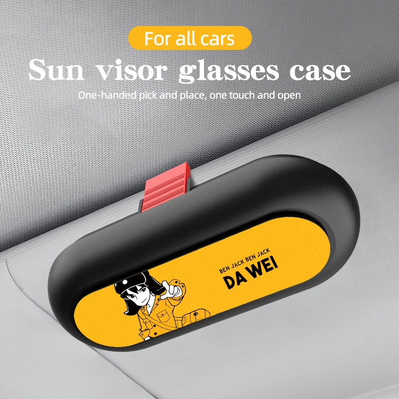 

Cartoon Animation Car Glasses Case Modified Multi-Functional Areative Sun Visor Sunglasses Clip Accessories