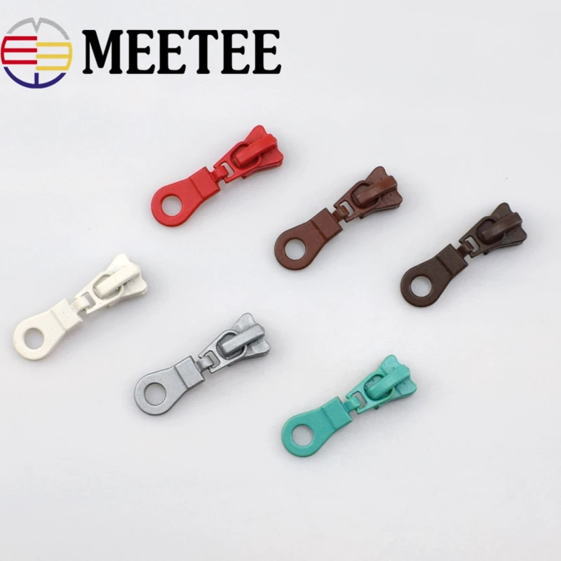 20pcs 5 # Zipper Sliders For Resin Eco friendly Head Bag Clothes Zip Repair Kits DIY Sewing Accessories|Бегунки для молнии| |