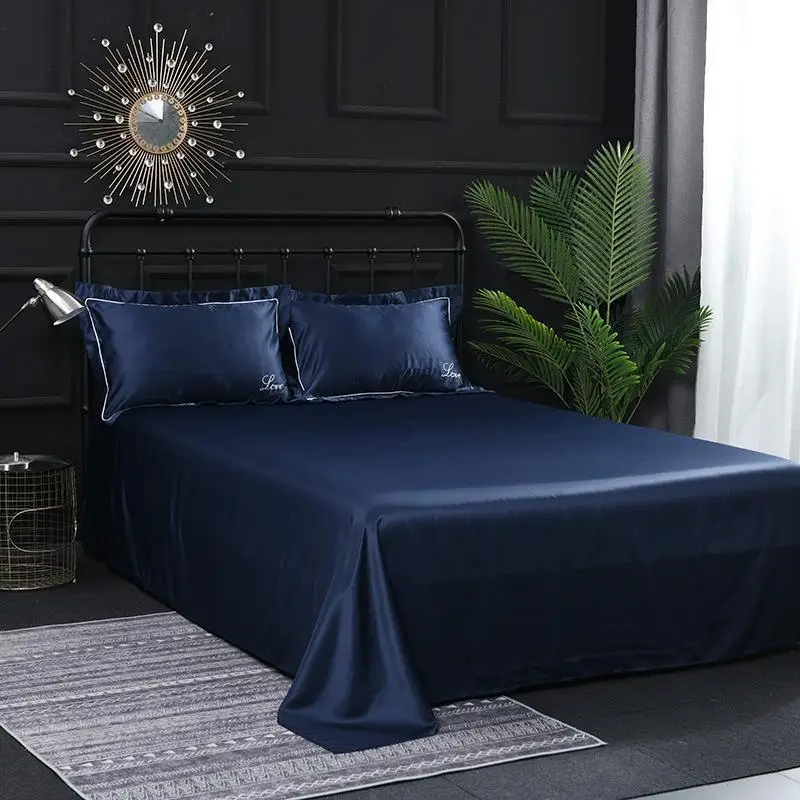 

40 100% Silk Bedding Set Bed Linen Set King Queen Duvet Cover Sets With Sheet Pillowcase IO01#