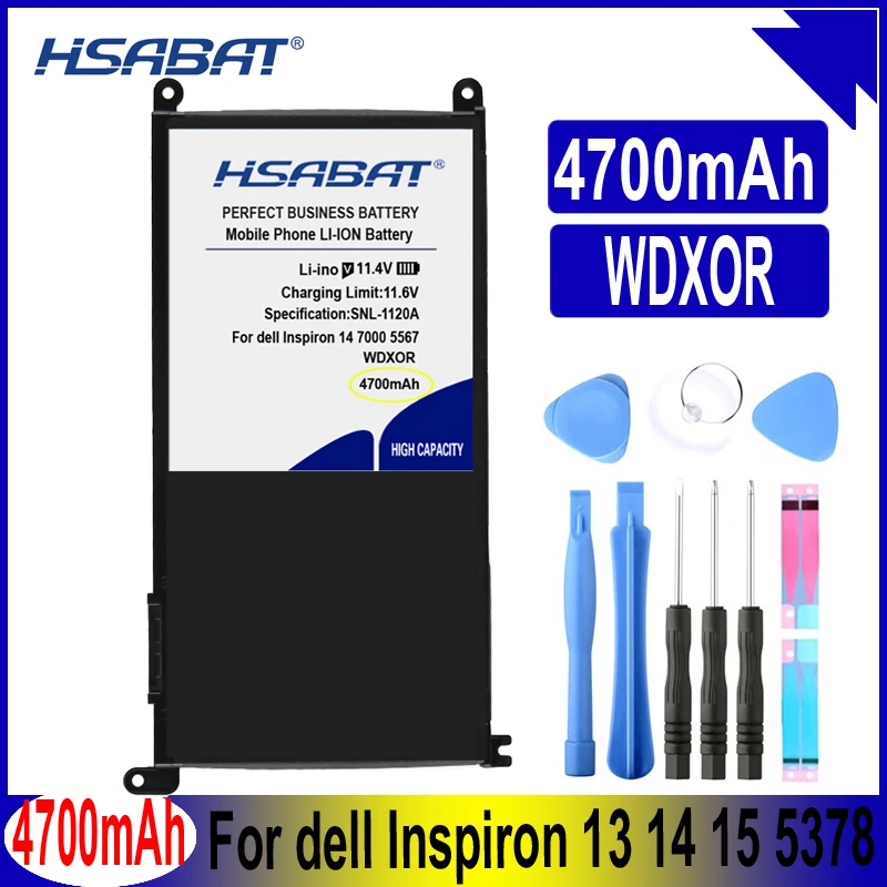 Аккумулятор для ноутбука dell Inspiron 13 14 15 5378 3488 3580 5765 5767 5770 7000 5368 5568 5567 7560 7472 7368 WDX0R T2JX4