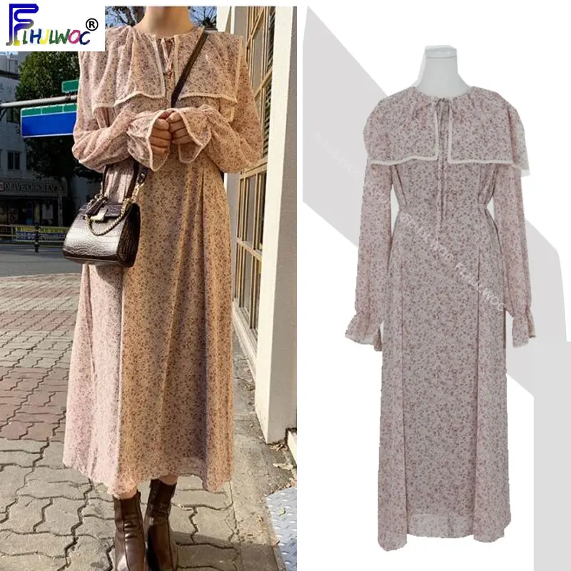 Платье рубашка длинное ТРАПЕЦИЕВИДНОЕ с зауженной талией и цветочным