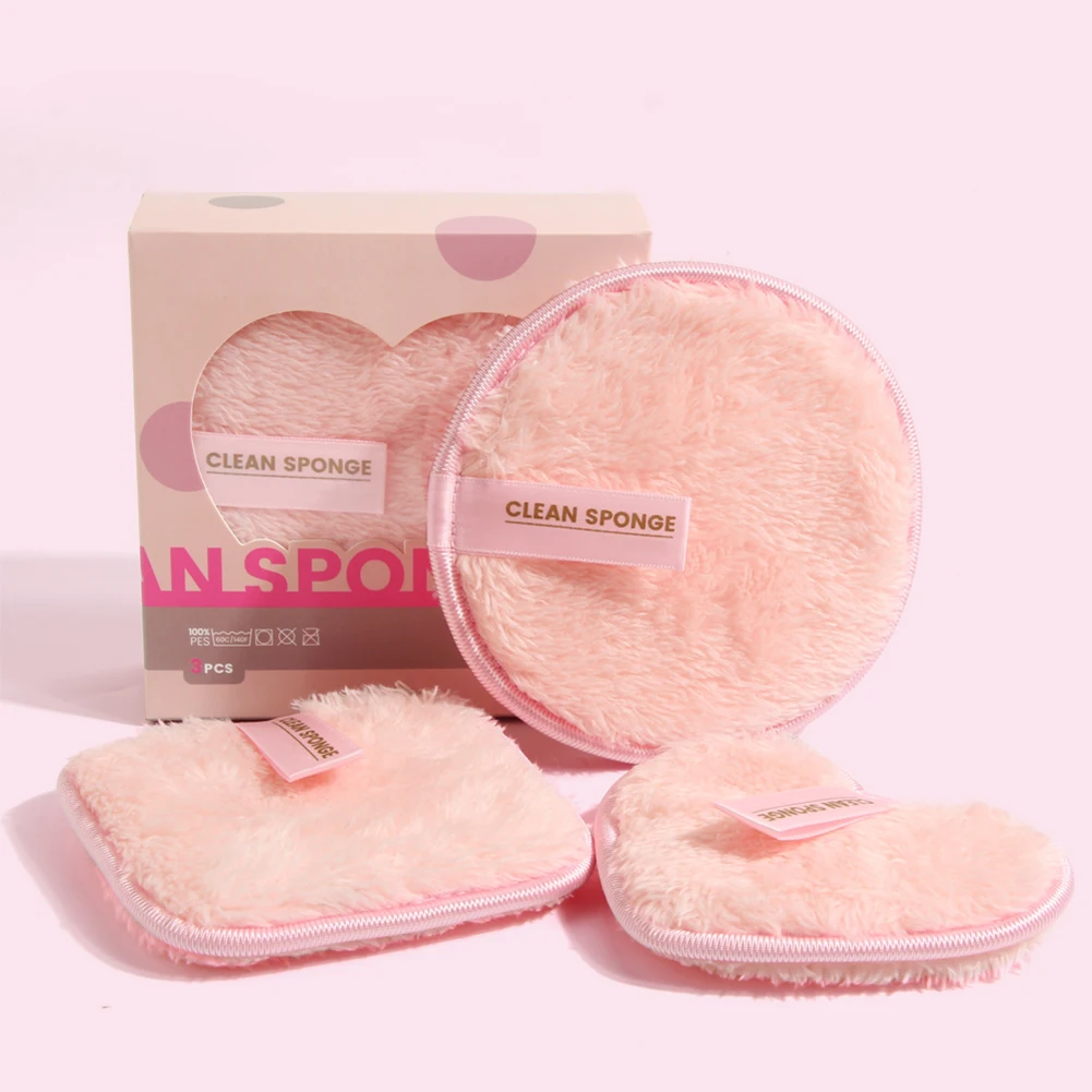 

3PCS Reusable Makeup Remover Pads Skin-Friendly Makeup Face Pads Easy Cleaning Puff for All Skins High Recommend
