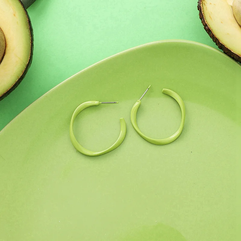 30 стилей Ретро зеленый авокадо фруктовые цветы серьги набор сладкие летние геометрические матча свежие зеленые женские Простые Модные ювелирные изделия - Окраска металла: 13 Green