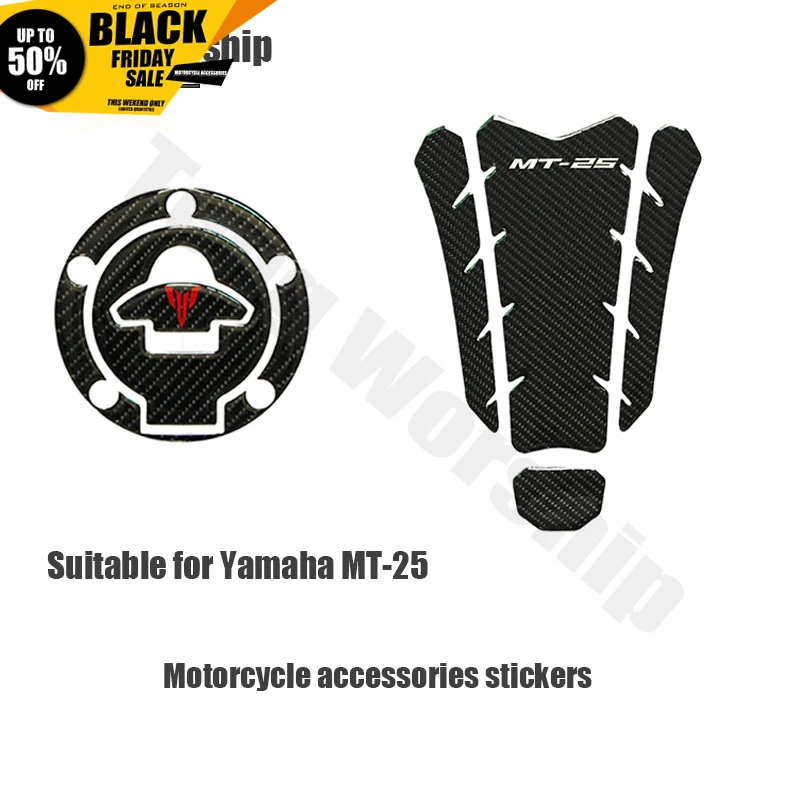 Для YAMAHA MT-25 аксессуары для мотоциклов карбоновая 3D наклейка ADESIVI эмблема защита