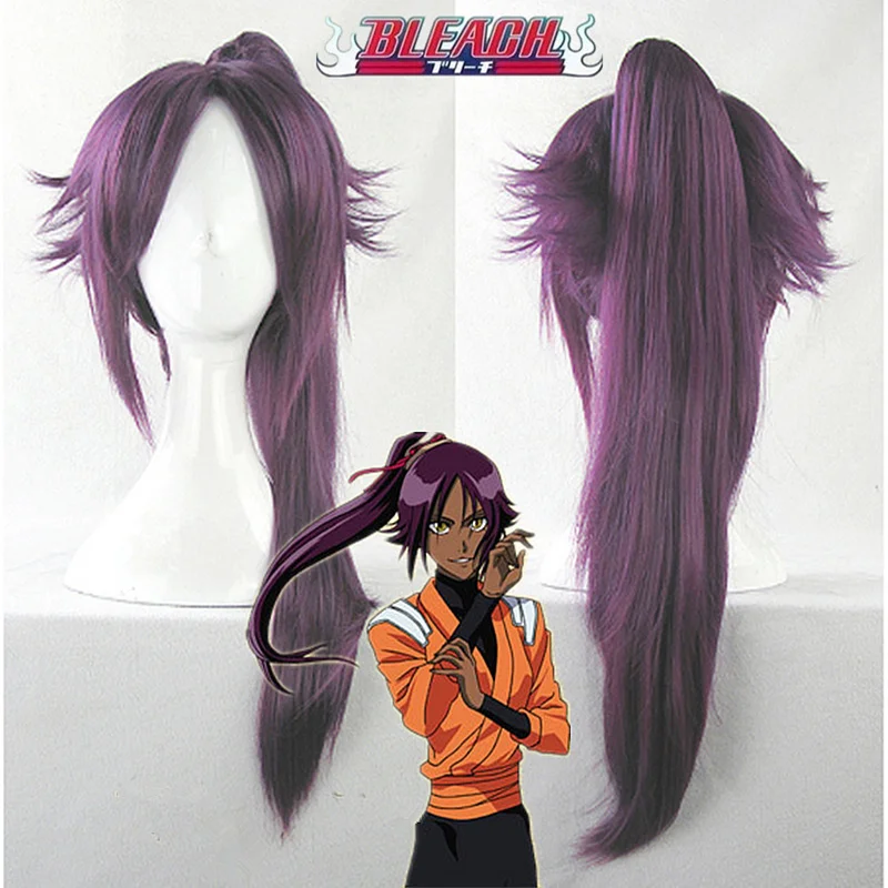 Отбеливатель Shihouin Yoruichi Косплей парики высокотемпературное волокно