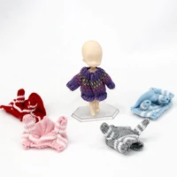 8 colors new ob11 doll clothes 112 18 bjd doll clothes clay doll knit sweater cardigan coat doll accessories