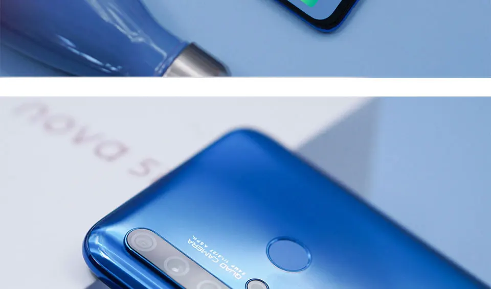 huawei Nova 5i, 6 ГБ, 128 ГБ, мобильный телефон Kirin 710, четыре ядра, 6,4 дюймов, Android 9,0, отпечаток пальца, 24 МП, фронтальная камера, GPU, Turbo 3,0