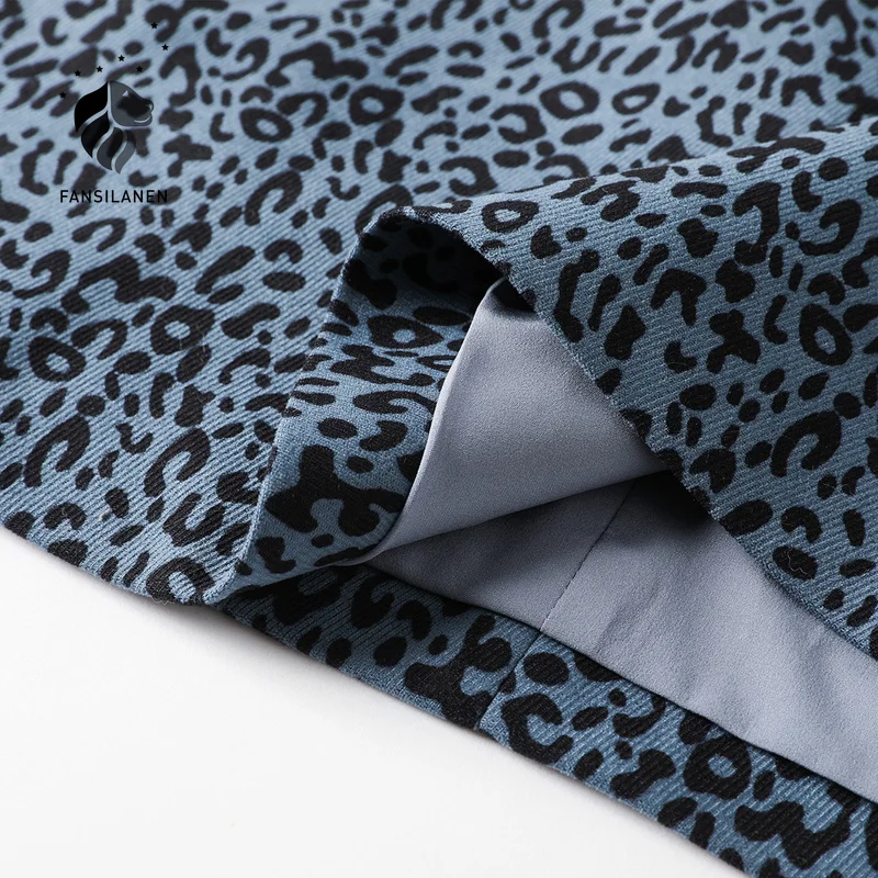 Женская винтажная Юбка-миди fansilzin синяя элегантная офисная юбка-трапеция с