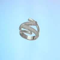 metal adjustable opening ring crystal rhinestones female creative finger rings trendy party jewelry