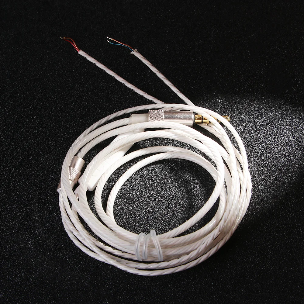 

4 Color 3.5mm Jack DIY Earphone Audio Cable Controller Repair Replacement Headphone 18 Copper Core Wire Earphone Accessories