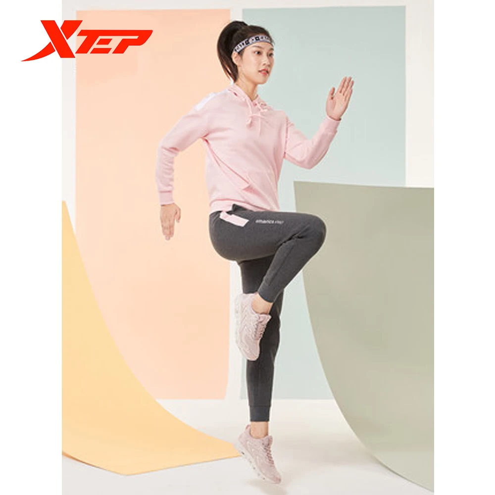 

Xtep Sports Leisure Sportswear Long-Sleeved Pullover Knitted Hooded Sweater Women'S Sports Suit 880328960264