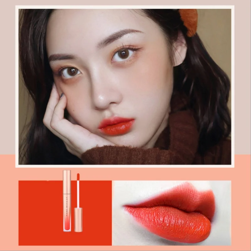 Бархатный блеск для губ стойкий водонепроницаемый антипригарный стакан легко