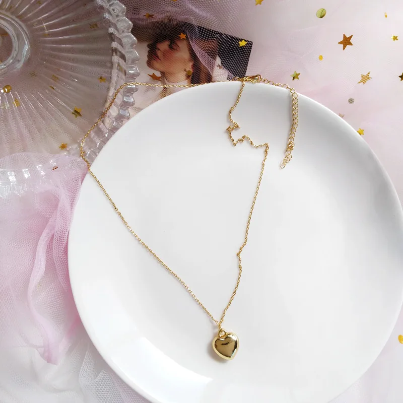 Романтическое ожерелье с подвеской в форме маленького сердца для женщин и