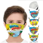 Детская маска для мальчиков, многоразовая маска с принтом, модная маска для игр Superzings, детская маска, моющаяся Тканевая маска для лица, забавные детские маски для рта