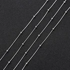 Круглый шарик из нержавеющей стали 316L, 1 метр, 0,9 мм, объемная цепь дюйма, подходит для самостоятельного изготовления ожерелья, ювелирных изделий