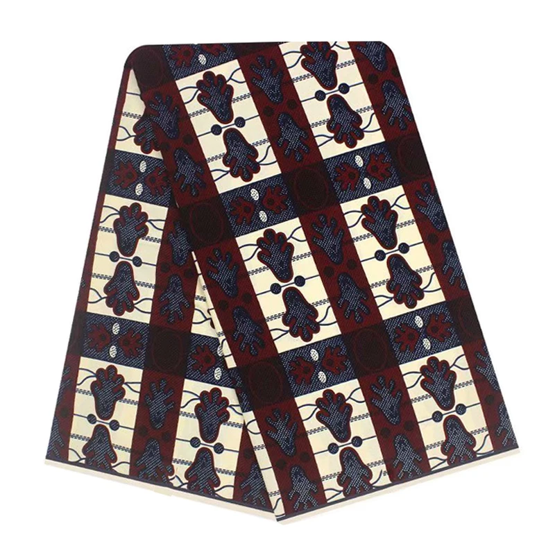 

Real Wax African Printed Cotton Fabrics By The Meter 100%Breathable High Quality Ankara Dress Material Fabric For Sewing VL 701