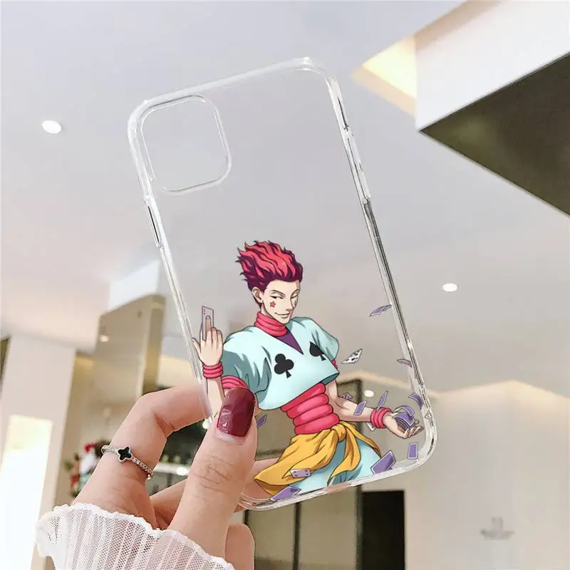 

Hisoka hunter x hunter Phone Case Clear Transparent for iPhone 11 12 mini pro XS MAX 8 7 6 6S Plus X 5S SE XR 2020