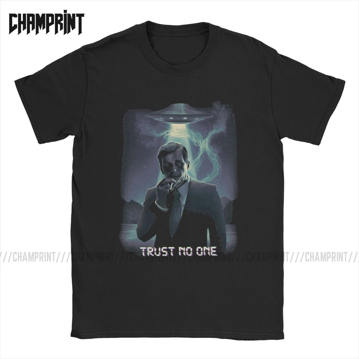Мужские футболки Trust No One для курительного Мужчины X файлы мужские Mulder Scully детали