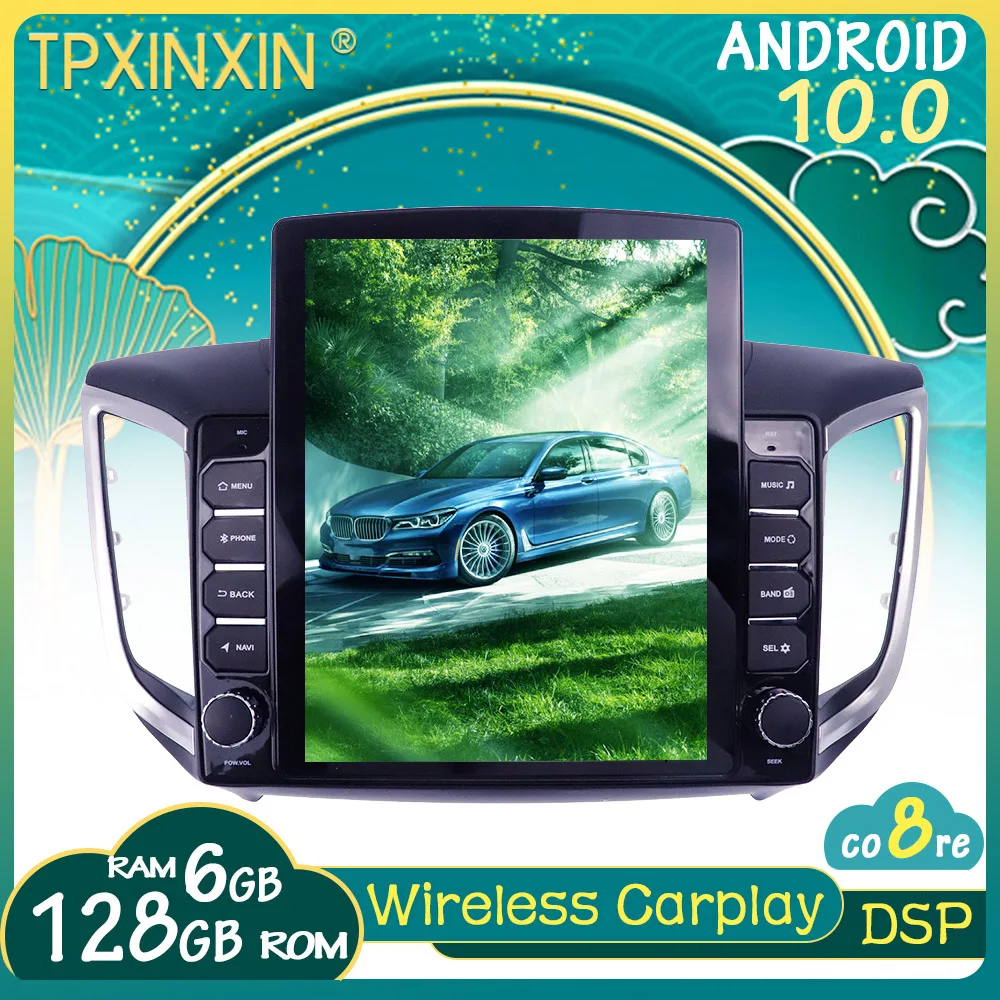 

10,0 для Hyundai IX25 2014-2018 Android автомобильное стерео радио с экраном Tesla радио плеер Автомобильный GPS-навигатор головное устройство
