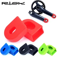 risk 2pcsset mountain road bike bicycle crank arm protector boots crankset caps silicone dust cover protection sleeve